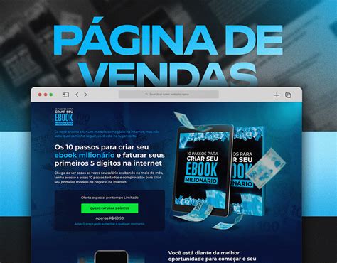 Ebook Milionário Página de Vendas Behance