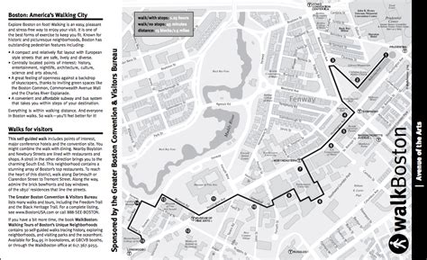 Boston Avenue Of Arts Walking Map Walkboston Is Now Walkmassachusetts