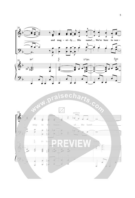 Worship In The House Choral Anthem Satb Sheet Music Pdf Lifeway