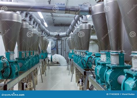 Mill factory interior stock photo. Image of technology - 77455828