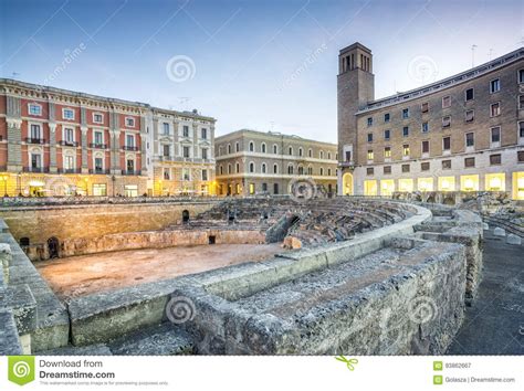 Ancient Amphitheater In Lecce Italy Stock Image Image Of Monumental