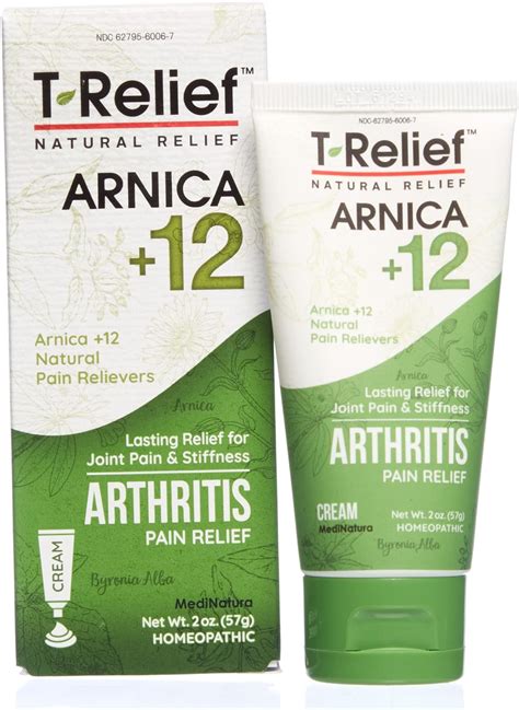 T Relief Arthritis Cream Arnica 12 Pain Relieving Natural