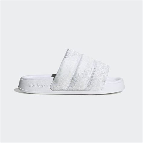 Adidas Adilette Essential Slides White Womens Swim Adidas Us