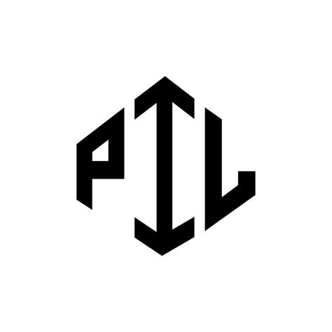 PIL letter logo design with polygon shape. PIL polygon and cube shape ...