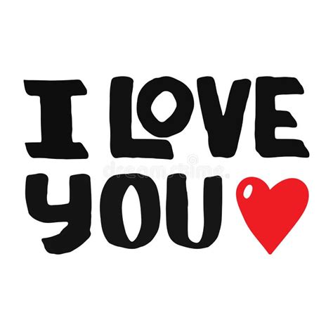 I Love You Vector Text Stock Vector Illustration Of Lettering