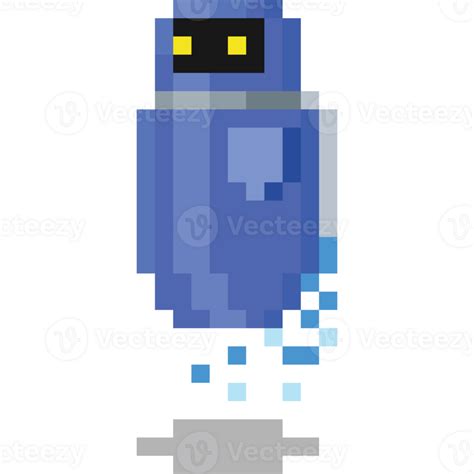 Píxel Arte Robot Dibujos Animados Personaje 2 27191083 Png