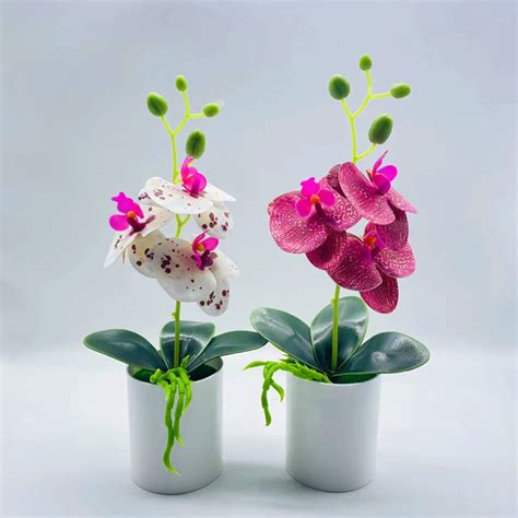 Meijuhuga Anti Fade Artificial Plant With Pot PVC Fresh Keeping Fake