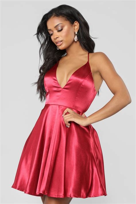 Party Perfection Flare Dress Burgundy Flare Dress Work Work