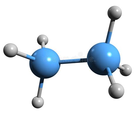 3d Image Of Ethane Skeletal Formula Stock Illustration Illustration