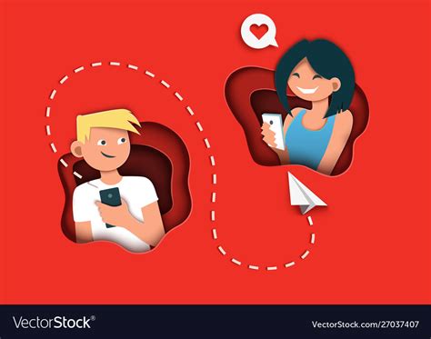 Messenger Chat App Flat Style Design Royalty Free Vector