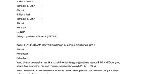 Detail Contoh Surat Serah Terima Sertifikat Tanah Koleksi Nomer 26