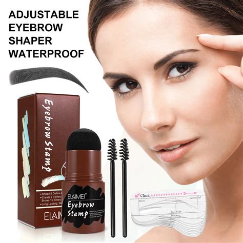 Eyebrow Stencil Shaping Makeup Kit One Step Eyebrow Stamp Stencil Kit Eye Brow Gel Stamp Perfect