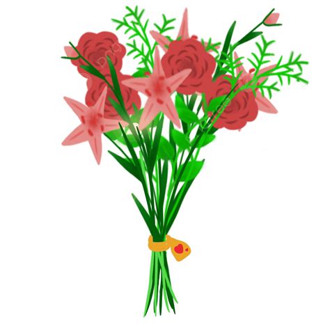 Hermoso Ramo De Flores Png El Hermoso Ramo De Flores Png Rosa Y Rojo