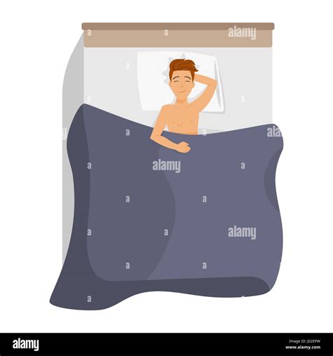 Ilustraci N Vectorial De Dibujos Animados Feliz Hombre Dormido En La