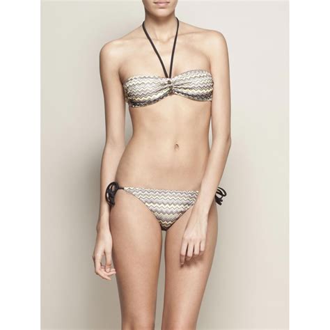 maillot de bain deux pièces bandeau femme chevrons été 2014