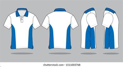 Polo Shirt Design Vector White Blue Stock Vector (Royalty Free ...