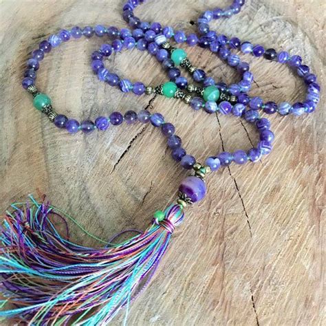 Amethyst 108 Bead Mala For Meditation And Yoga