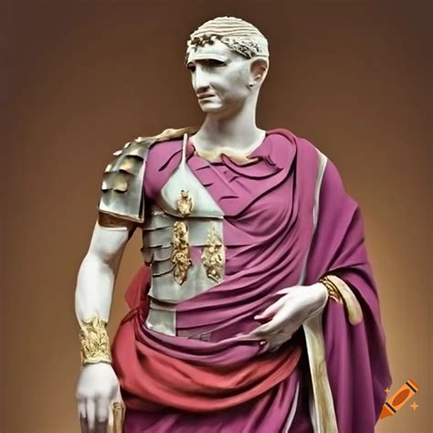 Portrait Of Emperor Trajan In Regal Attire