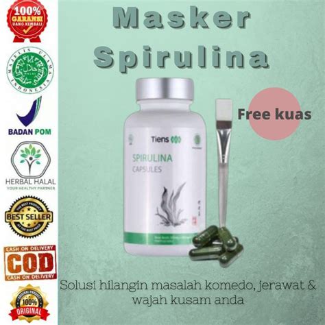 Jual Best Seller Masker Spirulina Original Tiens Masker Nomor