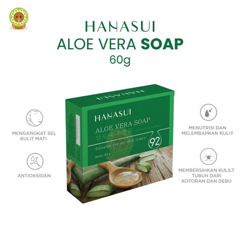 Jual [ Aloe Vera ] Hanasui Aloe Vera Soap Bpom Sabun Lidah Buaya