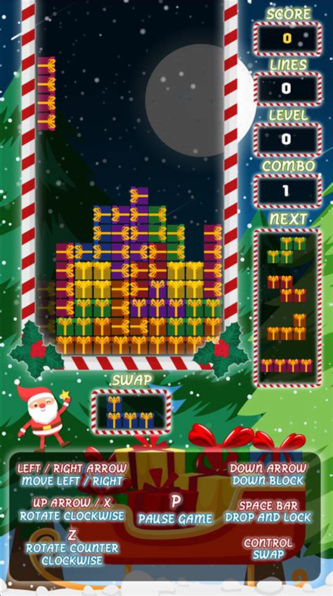 🕹️ Play Christmas Block Game: Free Online Holiday Themed Tetris Video Game for Kids & Adults