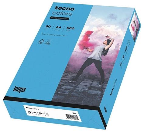 Inapa Tecno Colors A4 80g Intensivblau Ab 11 76 Preisvergleich Bei