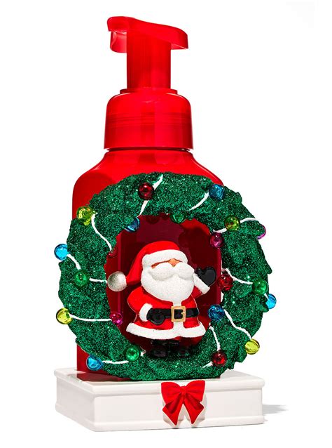 Santa Wreath D Cor Sleeve Gentle Foaming Soap Holder Bath And Body Works