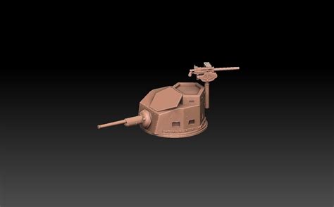 3d Printed M2a4 Tank Turret By Sharedogminiatures Pinshape