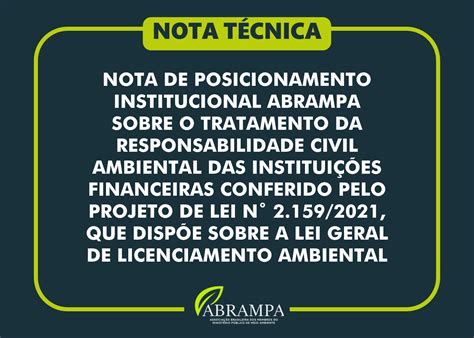 Nota De Posicionamento Institucional Abrampa Sobre O Tratamento Da