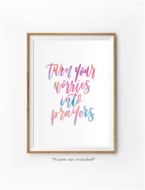 Turn Your Worries Into Prayer Poster The Commandment Co The Commandment Co