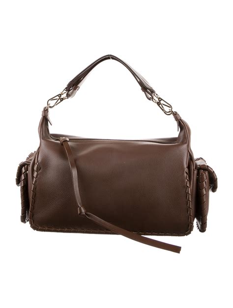 Chloé Leather Nahir Handle Bag Brown Shoulder Bags Handbags