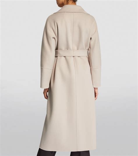 Womens Max Mara Beige Virgin Wool Wrap Coat Harrods Uk