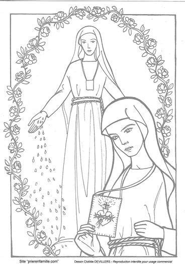 Coloriages Apparitions De La Sainte Vierge Marie Le Chemin Du Ciel