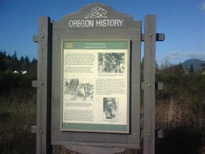 The Grand Ronde Indian Reservation - Oregon Historical Markers on Waymarking.com