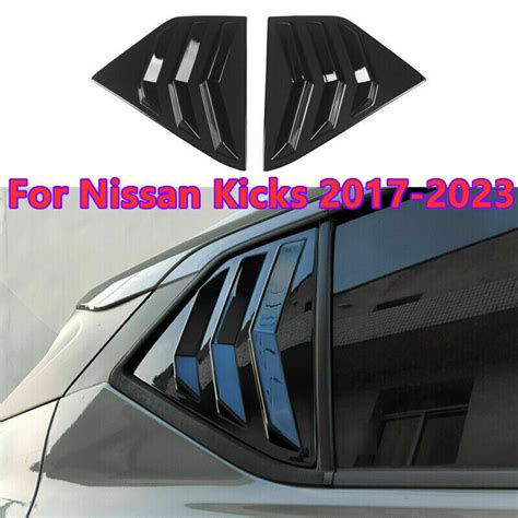 For Nissan Kicks 2017 2023 Glossy Black Side Vent Window Scoop Louver Cover Trim For Sale