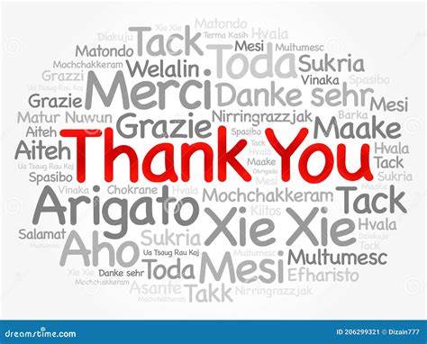 Thank You Word Cloud Background Stock Illustration Illustration Of