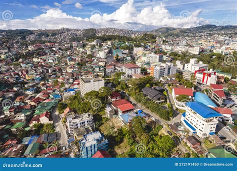 Baguio City Philippines Afternoon Aerial Of The Skyline Of The City