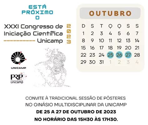 Outubro O M S Do Congresso De Inicia O Cient Fica Unicamp