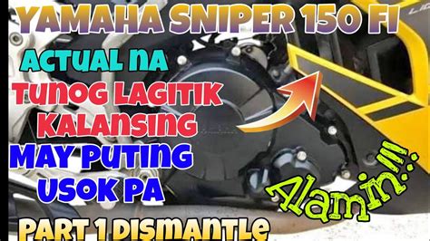 Yamaha SNIPER 150 FI Actual Na Tunog Ng Lagitik Sa Makina May Puting