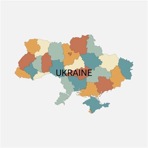 Carte Vectorielle De L Ukraine Avec Divisions Administratives Vecteur