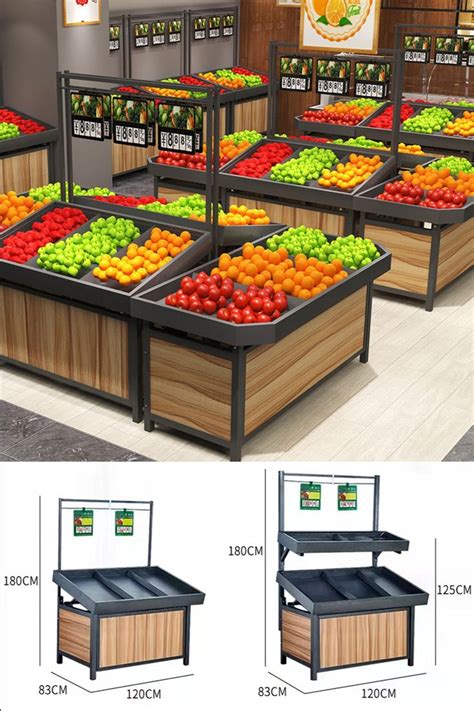 Fruit And Vegetable Display Racks For Retail Store Supermarket Display