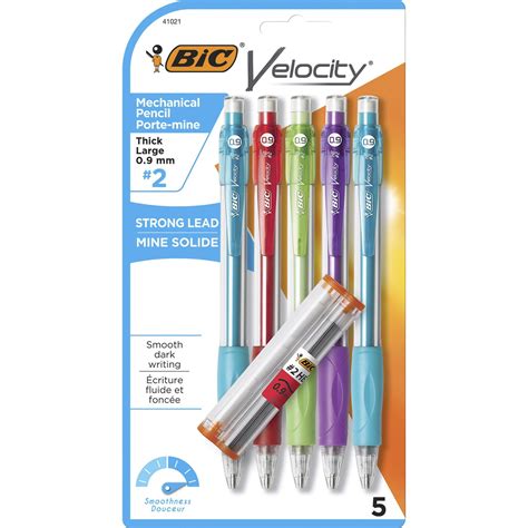 BIC Velocity Original Mechanical Pencils 0 9 Mm Assorted Barrel