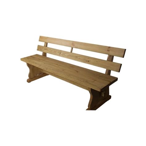 Лавка монастырская со спинкой 200 купить в Москве | Лидамебель