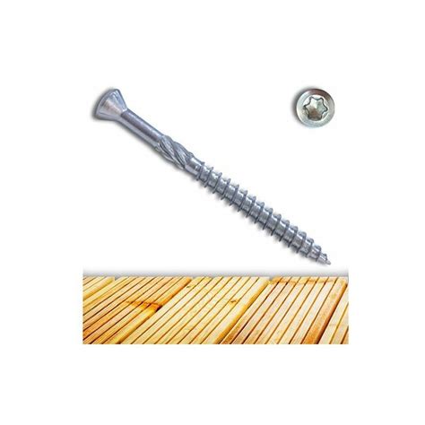 1000 vis terrasse D 5 x 50 mm INOX A2 Torx 25 à tête réduite crantée