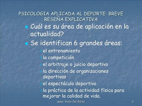 PPT PSICOLOGIA APLICADA AL DEPORTE RESEÑA EXPLICATIVA PowerPoint