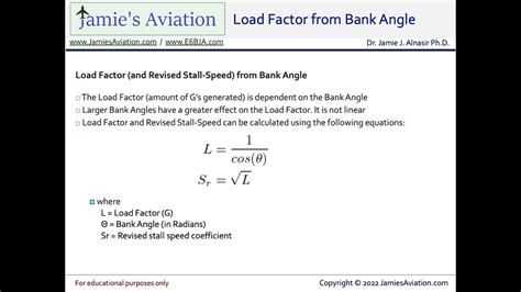 How To Calculate Load Factor From Bank Angle E6BJA E6B Flight