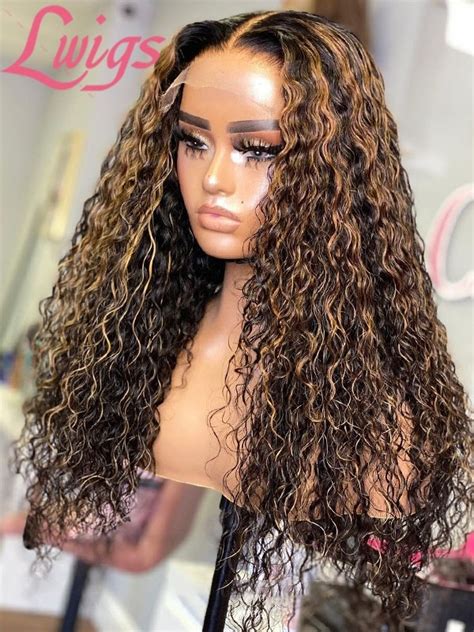 Hd Lace Highlight Color Curly Natural Hairline Virgin Human Hair 360