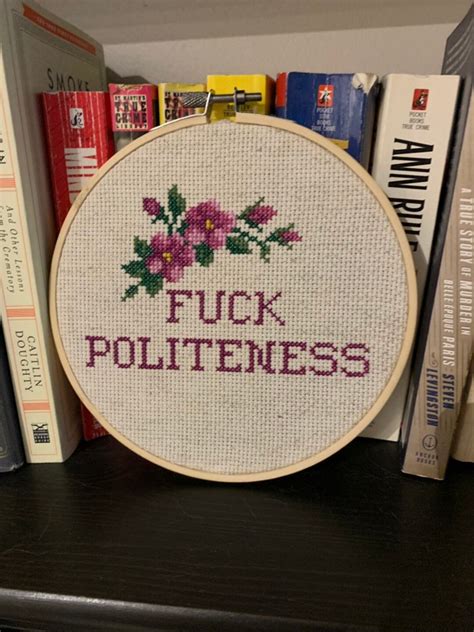 Fuck Politeness My Favorite Murder Cross Stitch Etsy