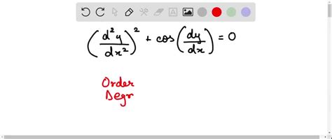 Solved Determine Order And Degree If Defined Of Differential Equations Given In Exercises 1 To