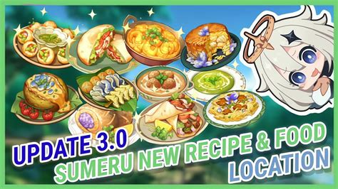 Sumeru New Food Recipe Food Location Update Genshin Impact